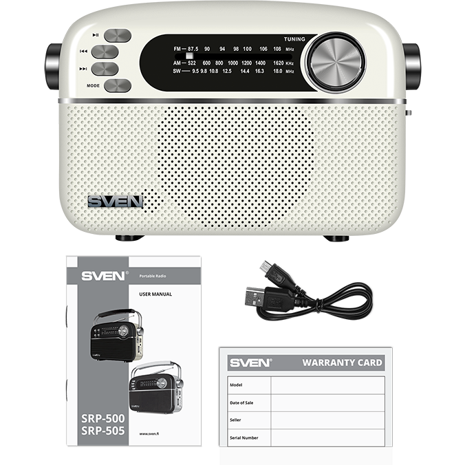 Радиоприёмник Sven SRP-505 White - SV-020439 - фото 5