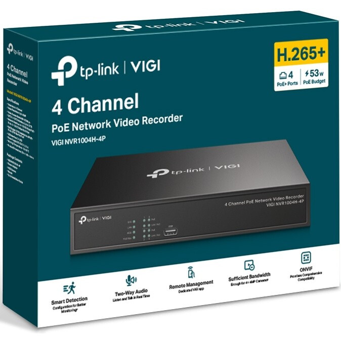 Видеорегистратор TP-Link VIGI NVR1004H-4P - фото 3