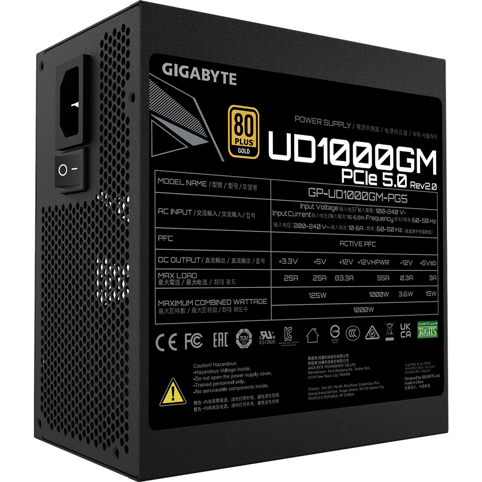 Блок питания 1000W Gigabyte GP-UD1000GM PG5 v2 - GP-UD1000GM PG5 v2/553234 - фото 3