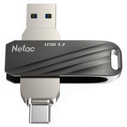 USB Flash накопитель 64Gb Netac US11 Silver/Black - NT03US11C-064G-32BK