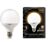 Светодиодная лампочка Gauss G95 3000K (16 Вт, E27) (105102116)