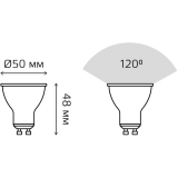 Светодиодная лампочка Gauss Elementary MR16 3000K (5.5 Вт, GU10) 10 шт. (13616)