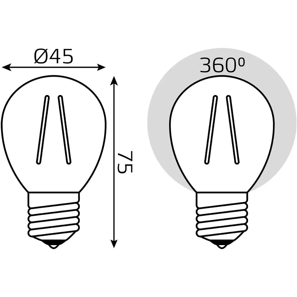 Светодиодная лампочка Gauss 1051216T (5.5 Вт, E27) 3 шт. - фото 4
