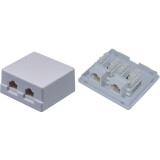 Розетка RJ-45 NEOMAX NM-SMB-KJ45-U5E-2PD-102-WH