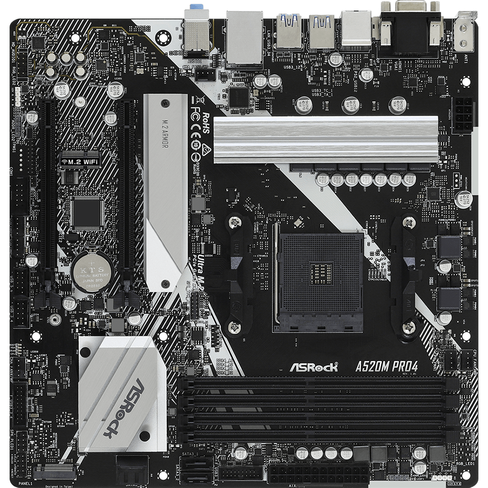 Материнская плата ASRock A520M PRO4