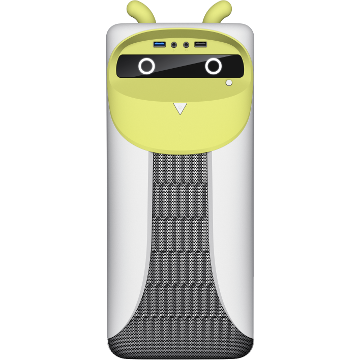 Корпус GameMax Cute OWL White Yellow - фото 2