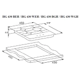 Газовая варочная панель Weissgauff HG 430 WGH (430946)