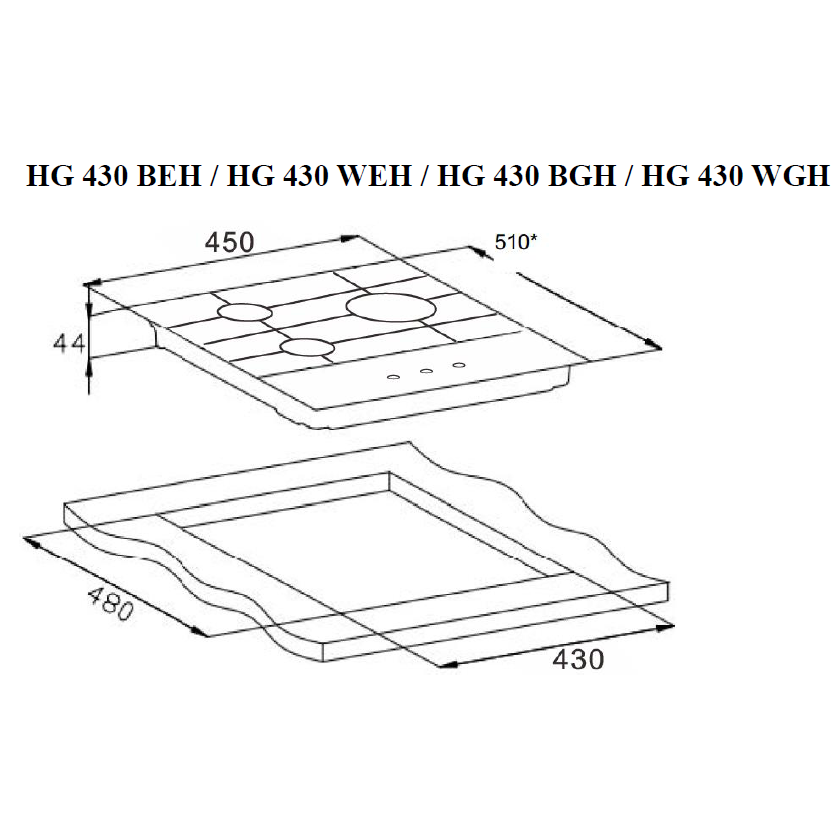 Газовая варочная панель Weissgauff HG 430 WGH - 430946 - фото 4