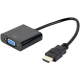 Переходник HDMI (M) - VGA (F), 0.15м, Filum FL-A-HM-VGAF-mjack-0.15M