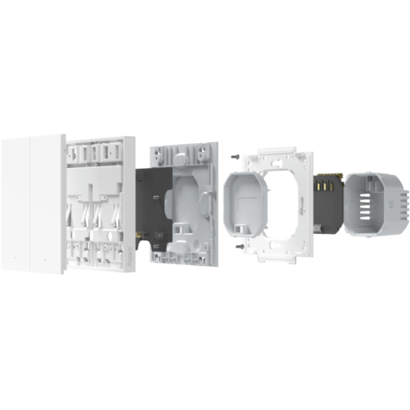 Умный выключатель Aqara Smart Wall Switch H1 White (No Neutral, Double Rocker) - WS-EUK02 - фото 4