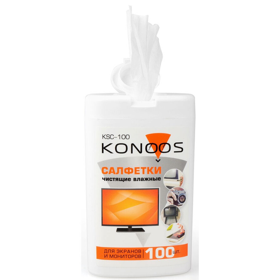 Чистящие салфетки Konoos KSC-100, 100 шт.