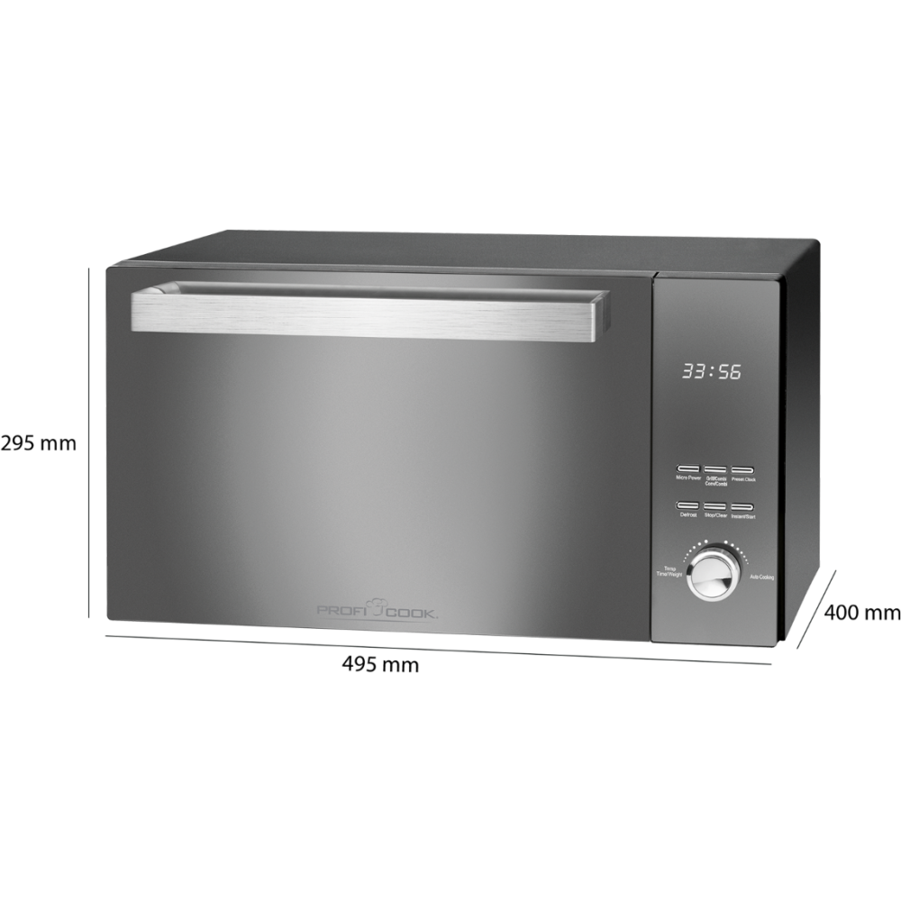 Микроволновая печь Profi Cook PC-MWG 1204 Black - фото 4