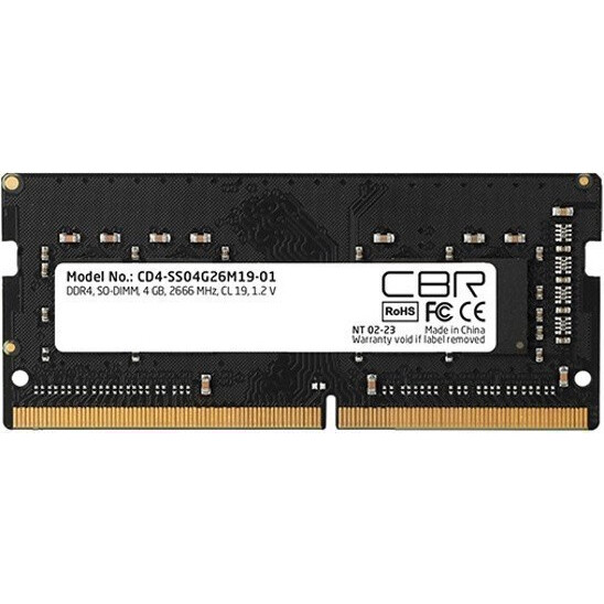 Оперативная память 4GB DDR4 2666MHz CBR SO-DIMM (CD4-SS04G26M19-01)