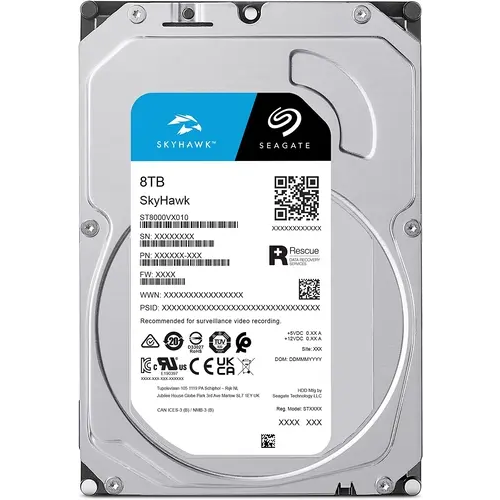 Жёсткий диск 8TB SATA-III Seagate SkyHawk Surveillance (ST8000VX010)