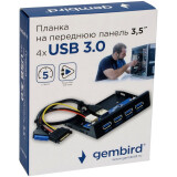 Передняя панель портов Gembird FP3.5-USB3-4A