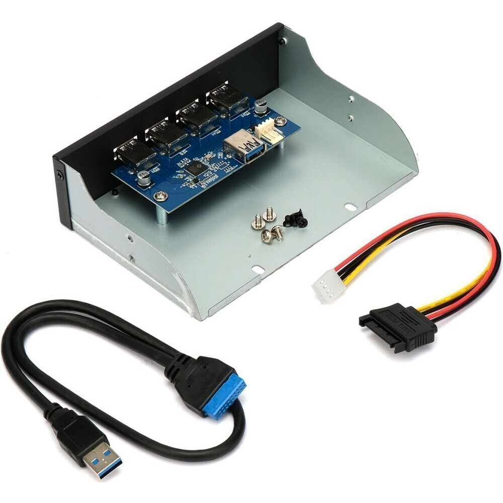 Передняя панель портов Gembird FP5.25-USB3-4A - фото 4