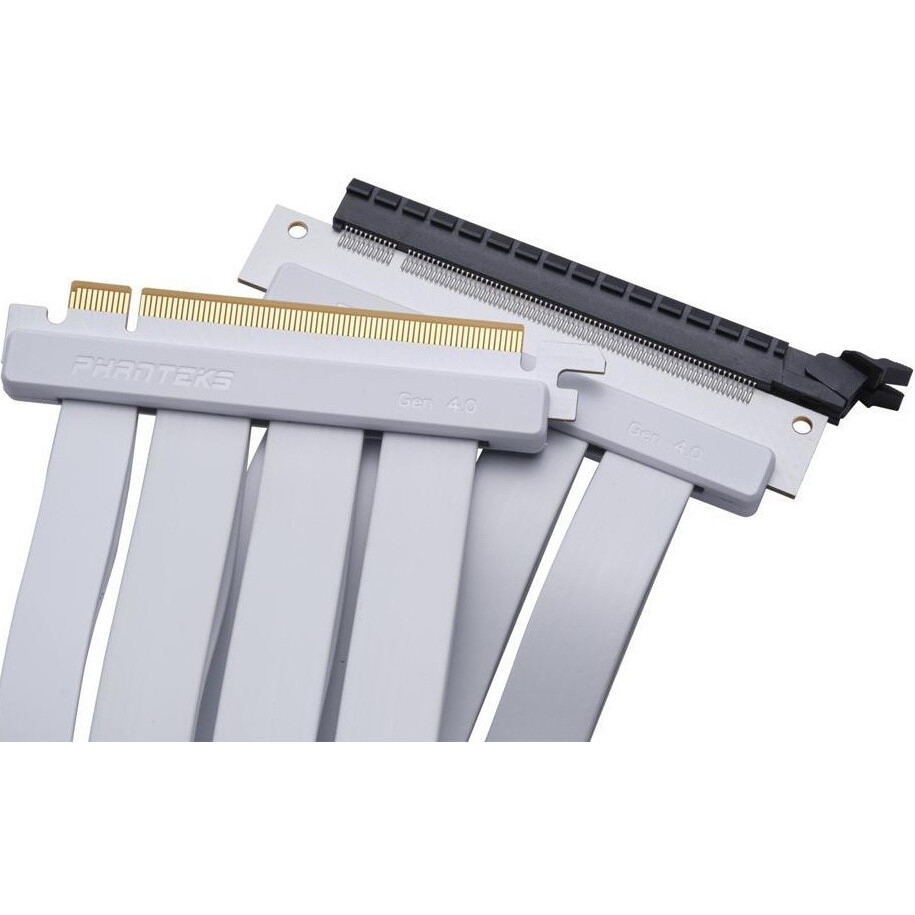 Кабель удлинительный PCI-E x16 - PCI-E x16, 0.22м, Phanteks PH-CBRS4.0_FL22_WT01_RU - фото 3