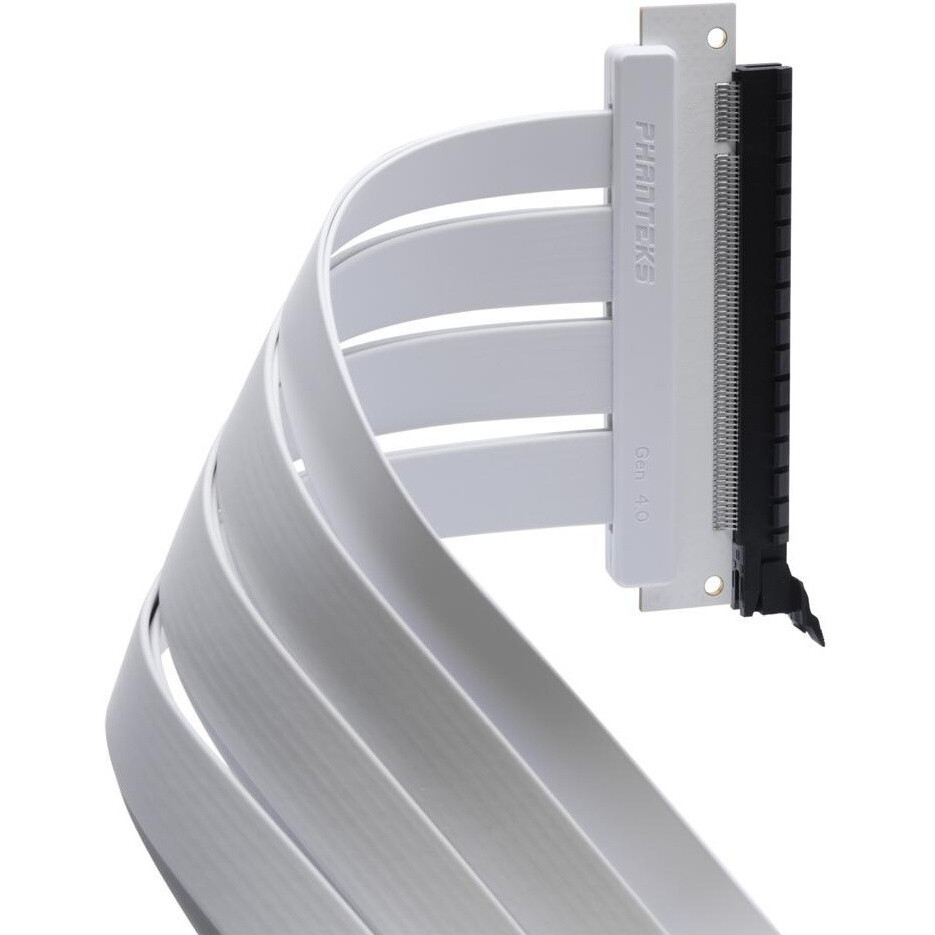 Кабель удлинительный PCI-E x16 - PCI-E x16, 0.22м, Phanteks PH-CBRS4.0_FL22_WT01_RU - фото 4