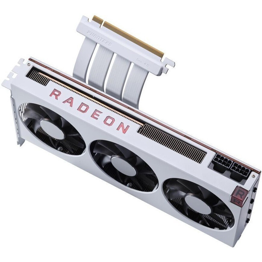 Кабель удлинительный PCI-E x16 - PCI-E x16, 0.22м, Phanteks PH-CBRS4.0_FL22_WT01_RU - фото 5