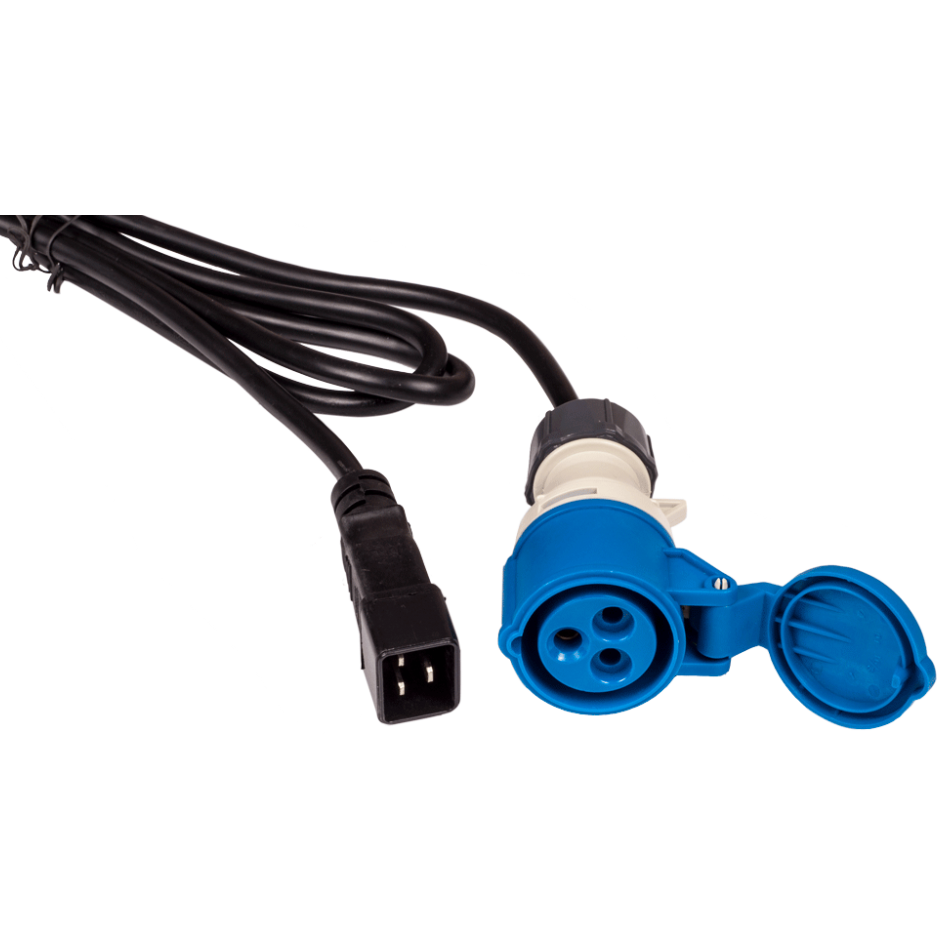 Кабель питания C20 - IEC309, 2.5м, Lanmaster LAN-PP9F/20-2.5-BK