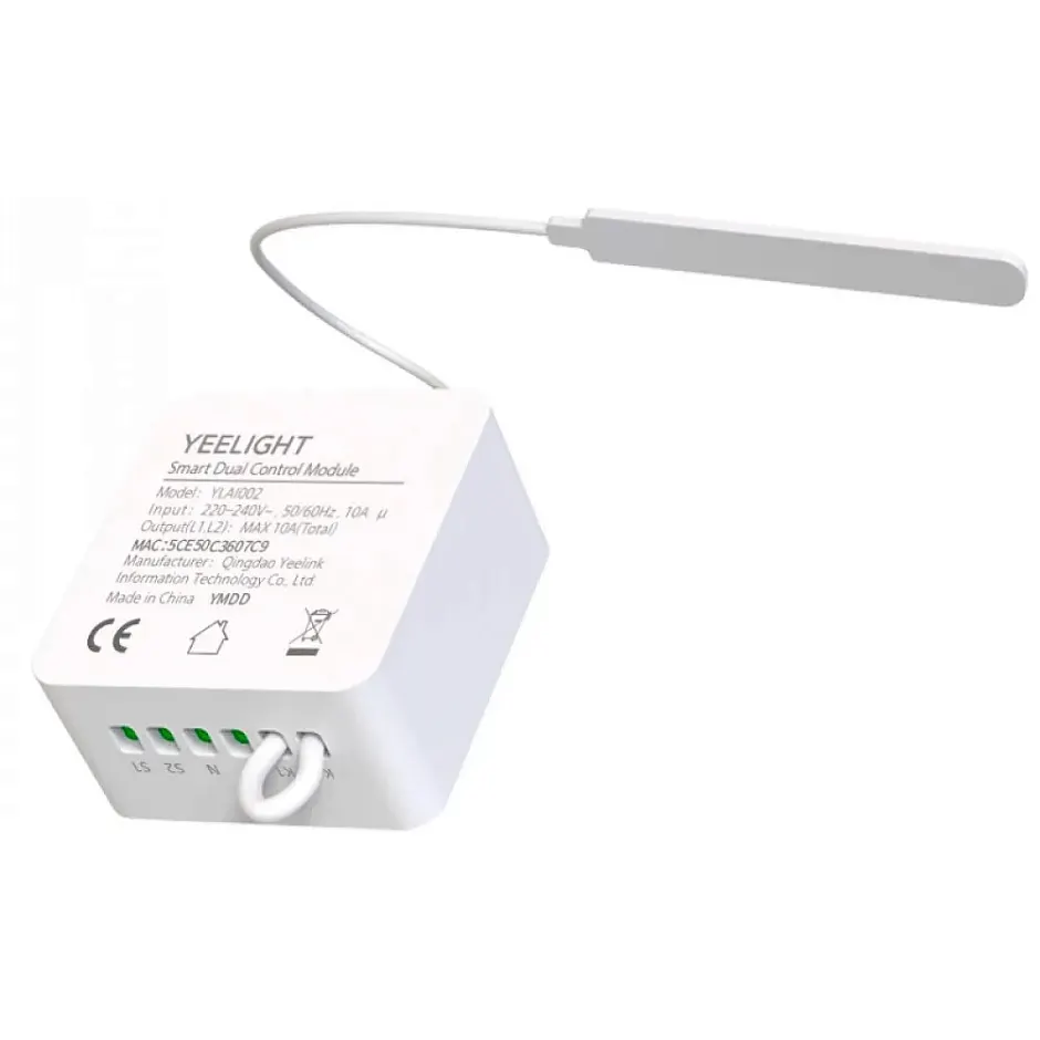 Умное реле Yeelight Smart Dual Control Module - YZNE0220001WTGL - фото 2