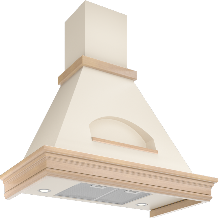 Вытяжка Elikor Бельведер Валенсия 90П-650-П3Д Baked Milk/Unpainted Oak