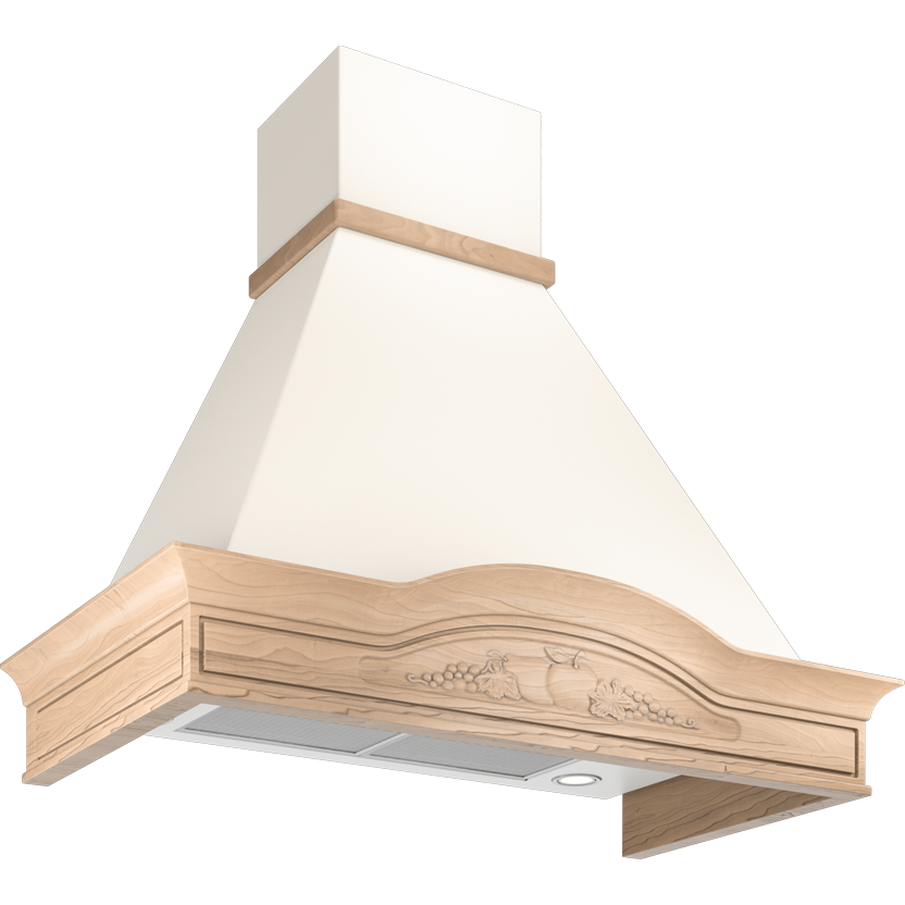 Вытяжка Elikor Вилла Фрукты 90П-650-П3Д Beige/Oak Unpainted
