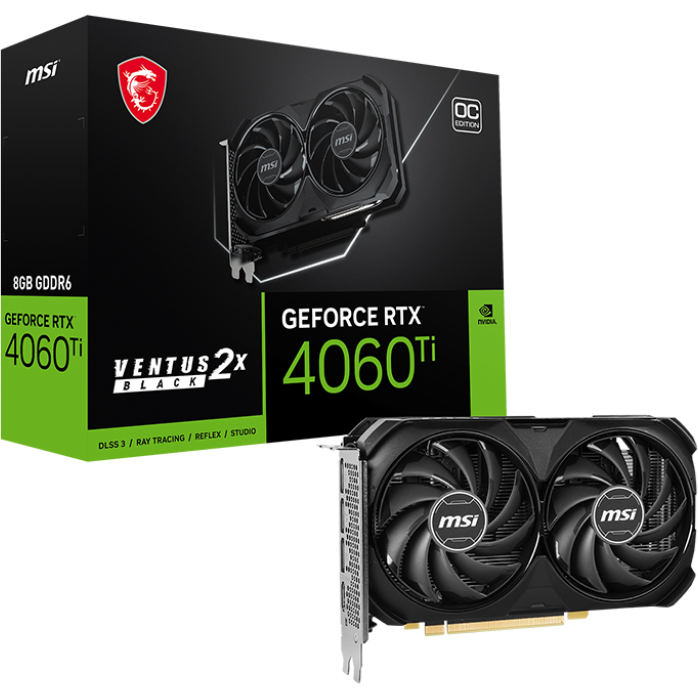 Видеокарта NVIDIA GeForce RTX 4060 Ti MSI 8Gb (RTX 4060 Ti VENTUS 2X BLACK 8G OC) - фото 5