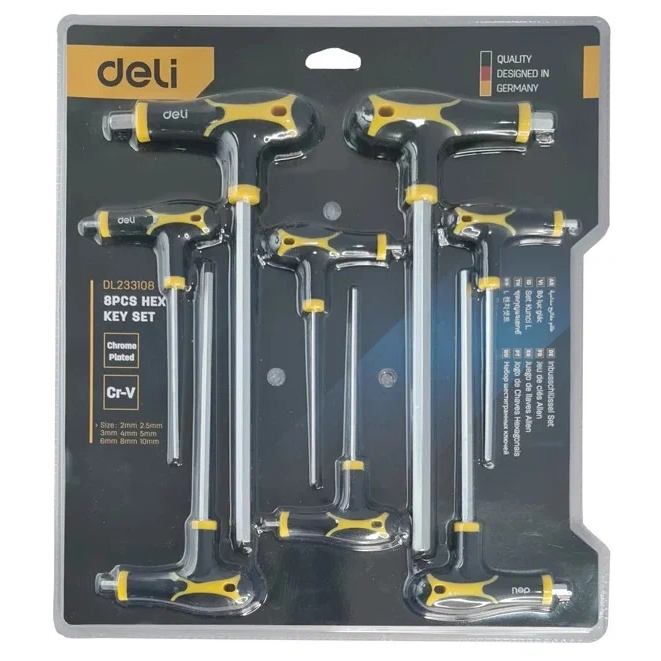 Набор шестигранных ключей Deli DL233108 - фото 4