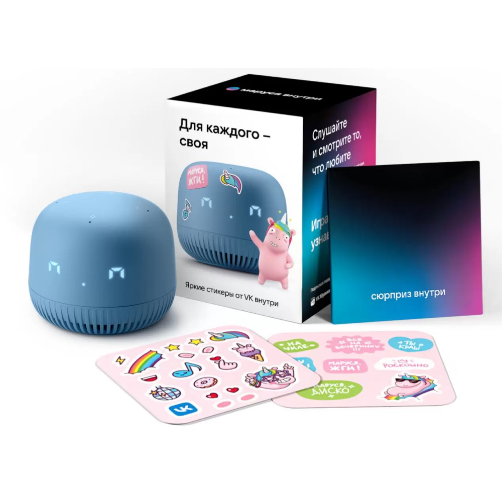 Умная колонка VK Капсула Нео синий (VKSP11BL) - фото 6