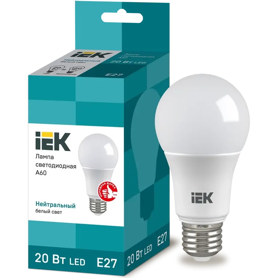 Светодиодная лампочка IEK LLE-A60-20-230-40-E27 (20 Вт, E27) - фото 2