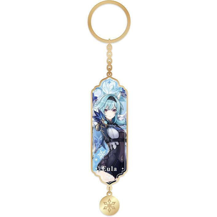Брелок miHoYo Genshin Impact Character Banner Art Metal & Resin Keychain Born of Ocean Swell Eula