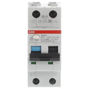 Автоматический выключатель дифференциального тока ABB DS201 C10 AC30 - 2CSR255080R1104 - фото 2