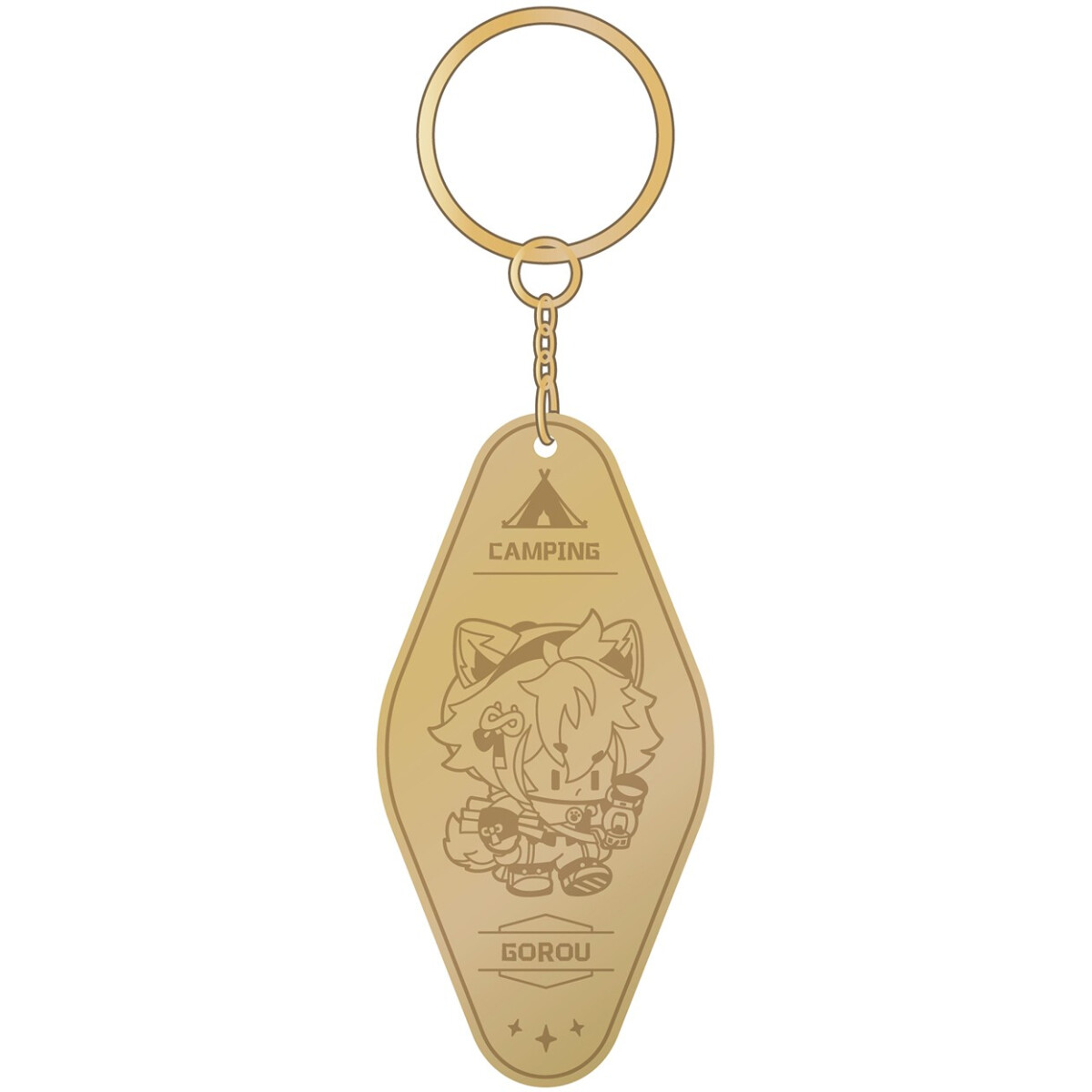 Брелок miHoYo Genshin Impact Go Camping! Series Metallic Keychain Gorou