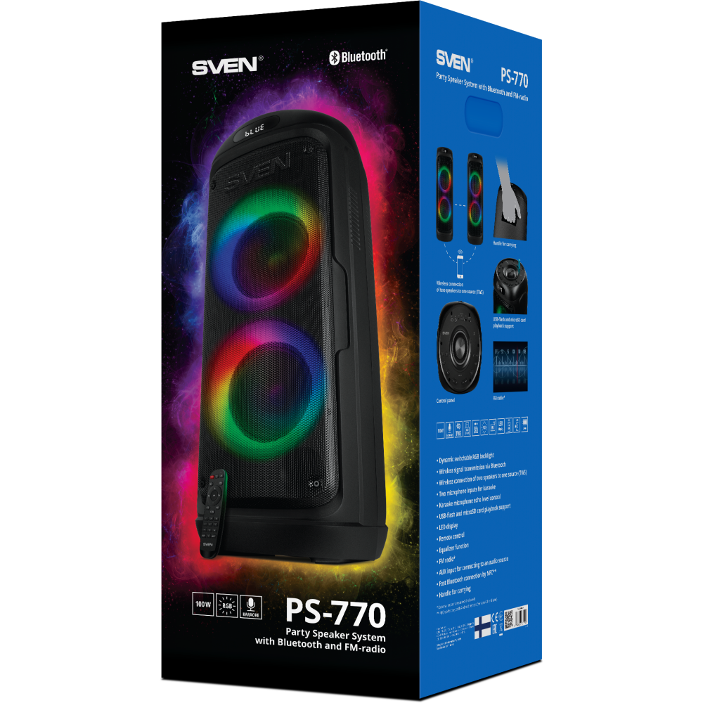 Портативная акустика Sven PS-770 Black - SV-021719 - фото 6
