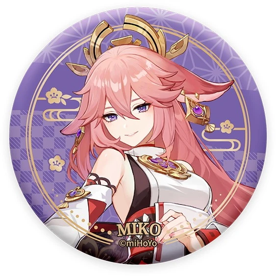 Значок miHoYo Genshin Impact Inazuma Character Can Badge Yae Miko - 6974696618488