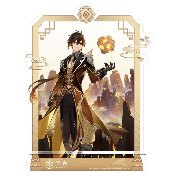 Подставка miHoYo Genshin Impact Character Themed Acrylic Phone Stand Vago Mundo Zhongli