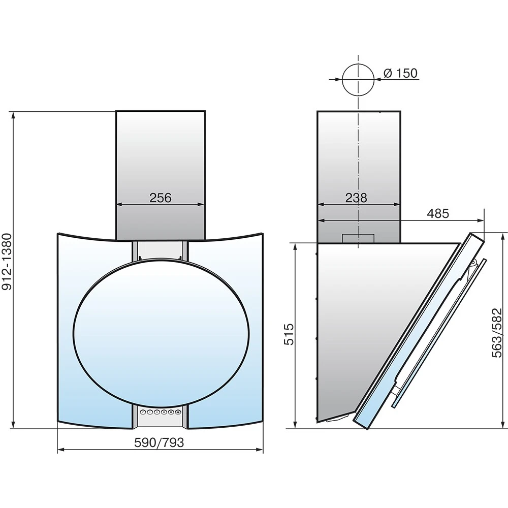 Вытяжка Elikor Графит 80Н-700-Э4Д Stainless Steel/Black Glass - 934389 - фото 2