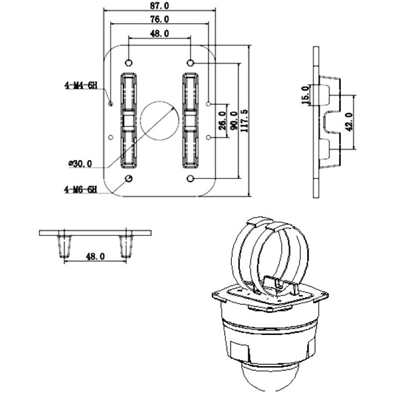Крепление на столб Dahua DH-PFA152-E - фото 6