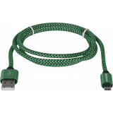 Кабель USB A (M) - microUSB B (M), 1м, Defender USB08-03T Green (87804)