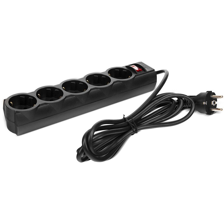 Сетевой фильтр CBR CSF 2505-3.0 PC Black - CSF 2505-3.0 Black - фото 2