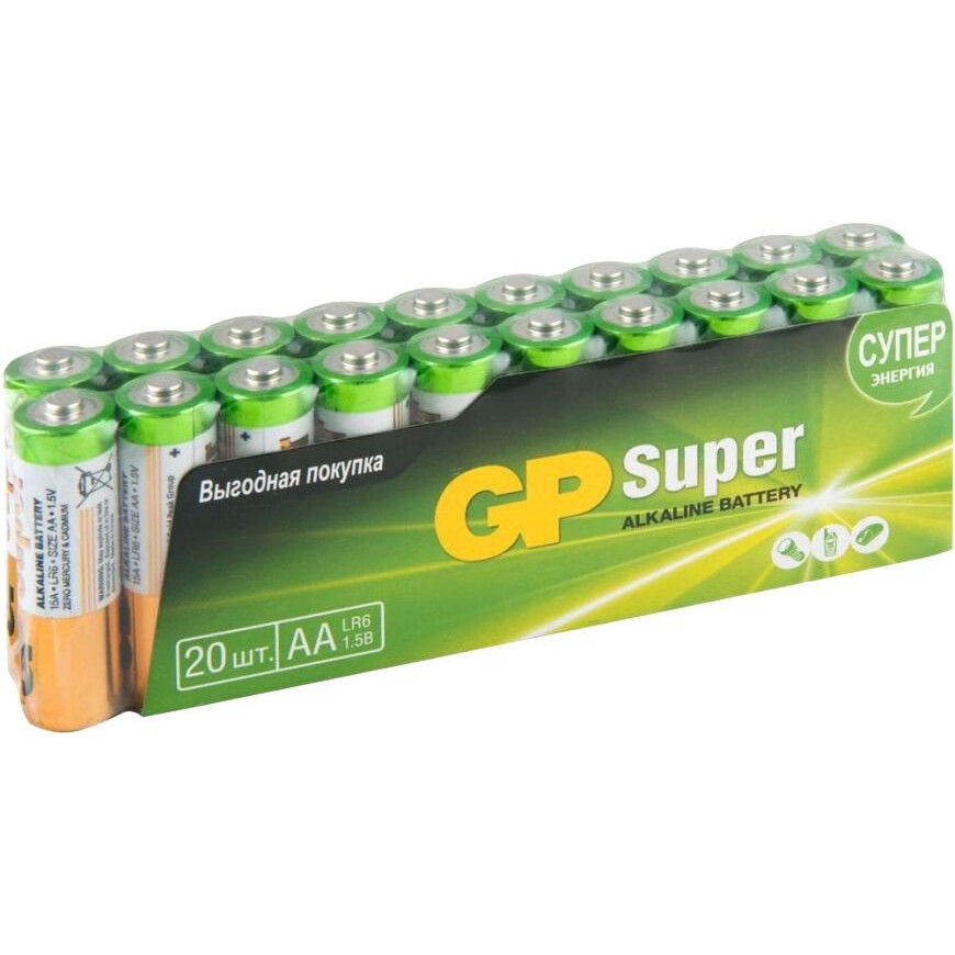 Батарейка GP 15A Super Alkaline (AA, 20 шт)