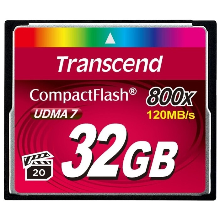 Карта памяти 32Gb Compact Flash Transcend 800x (TS32GCF800)