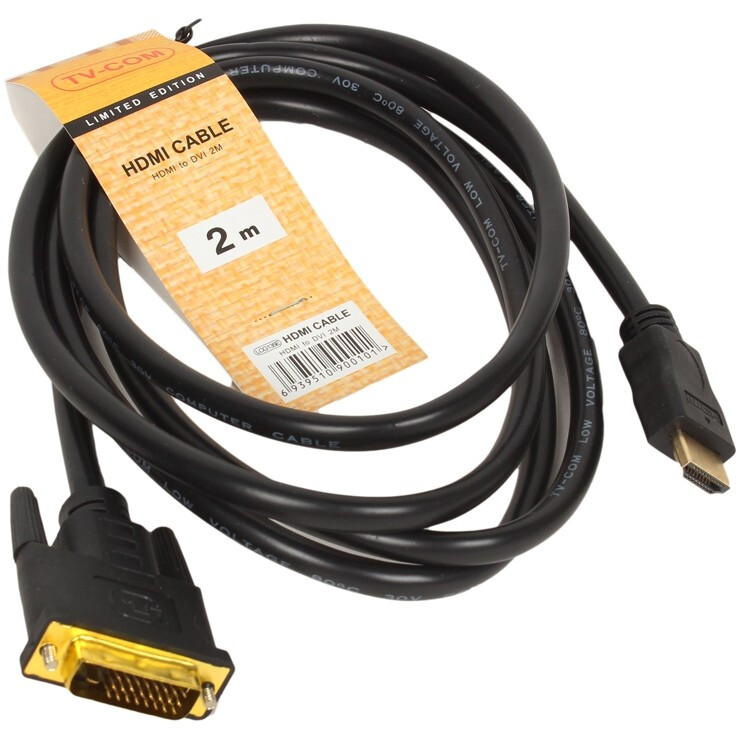 Кабель HDMI - DVI, 2м, TV-COM LCG135E-2M/CG135E-2M