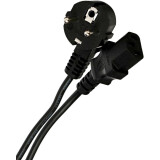 Кабель питания Schuko - C13, 3м, VCOM CE021-CU0.5-3M