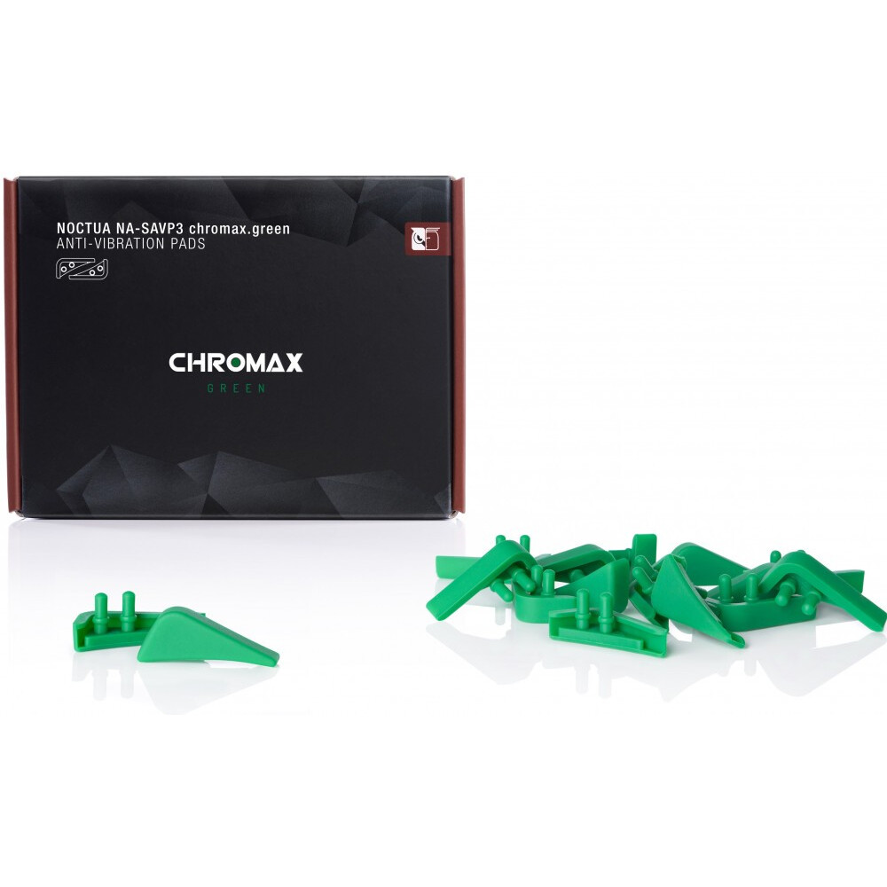 Антивибрационные уголки Noctua NA-SAVP3 Chromax Green - NA-SAVP3.GREEN - фото 3