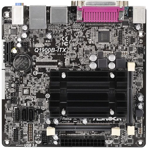 Материнская плата ASRock Q1900B-ITX + Celeron J1900 onboard