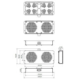 Вентиляторный модуль Hyperline TFAB-T2FR-RAL9004