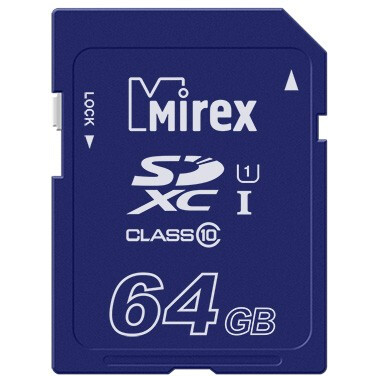 Карта памяти 64Gb SD Mirex (13611-SD10CD64)