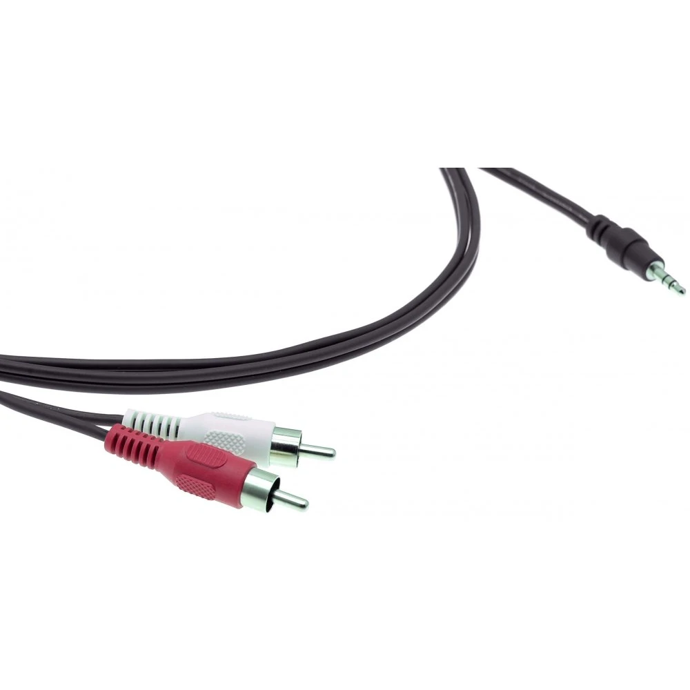 Кабель 3.5 Jack (M) - 2x RCA (M), 3м, Kramer C-A35M/2RAM-10